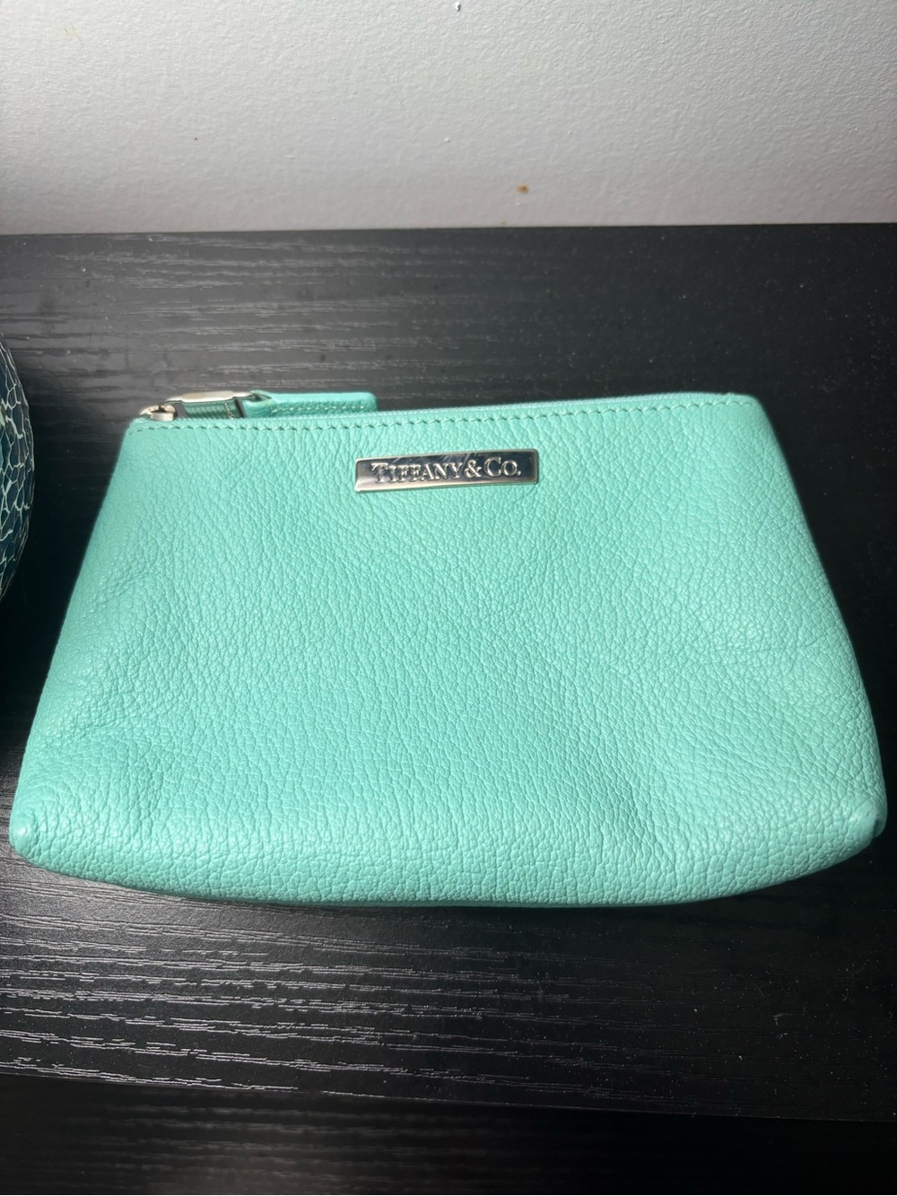 Authentic Tiffany & Co. Leather Cosmetic Pouch – Iconic Tiffany Blue